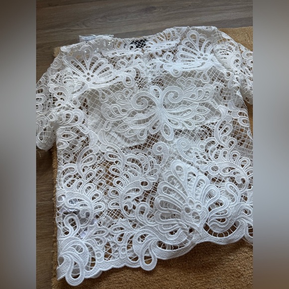 NWT SELF-PORTRAIT Guipure Lace Top - Picture 10 of 14